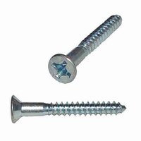 FPWS183 #18 X 3" Flat Head, Phillips, Wood Screw, Zinc